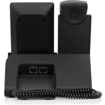 Rear view of Ubiquiti Phone Touch showing network ports and cable connections