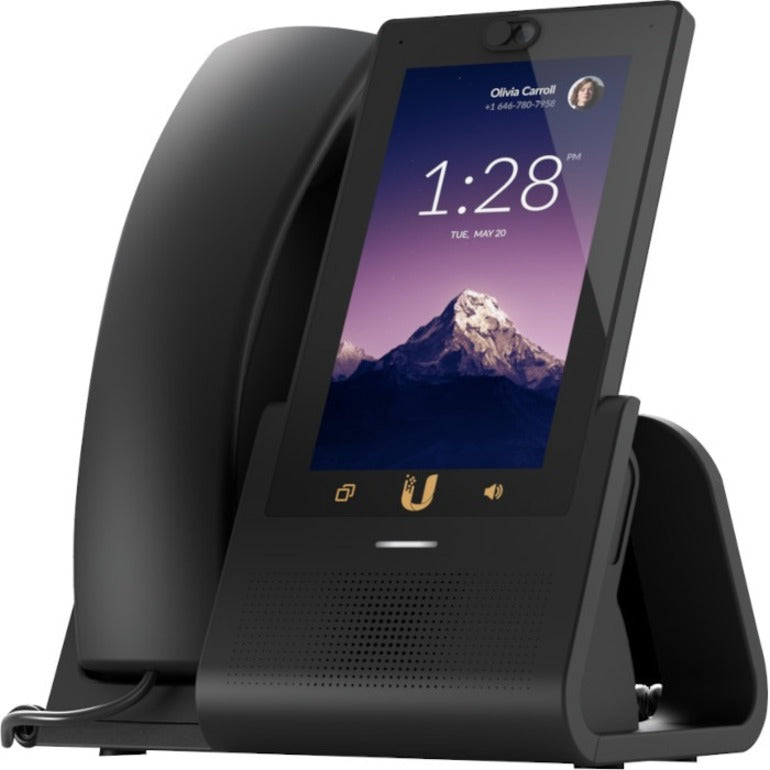 Ubiquiti Phone Touch Unlocked VoIP IP Phone, 5 HD Touchscreen, 5MP Camera, Bluetooth WiFi, 32GB Storage, 2GB RAM, Dual RJ-45 Ports, PoE, Desktop Speakerphone Black - UTP-Touch-U (1 Year Warranty)