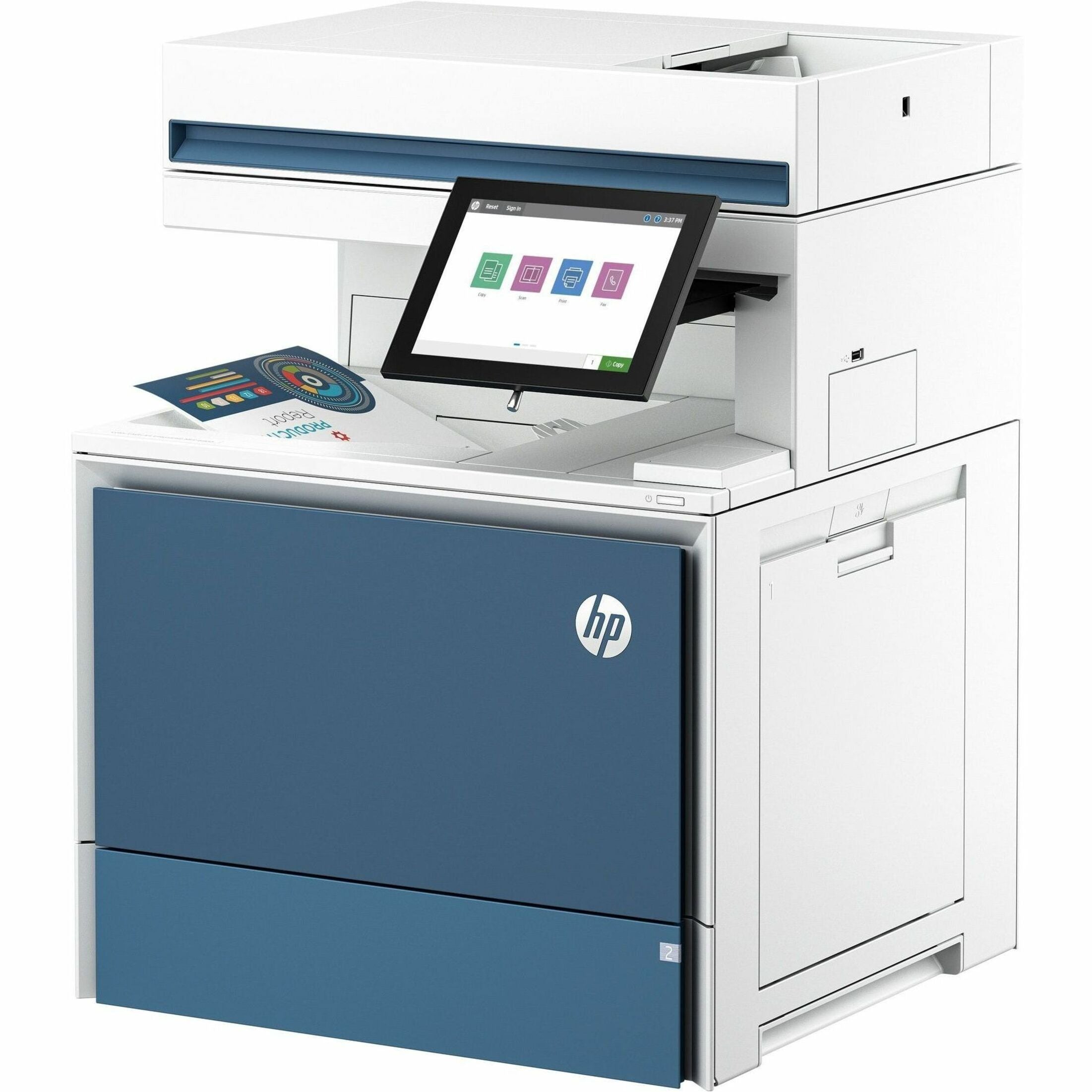 HP LaserJet Enterprise Color MFP 6800dn Multifunction Laser Printer, 55ppm, 1200dpi, Automatic Duplex, 8 Touchscreen, Mobile Print, Gigabit Ethernet - 6QN35ABGJ (1 Year Warranty)