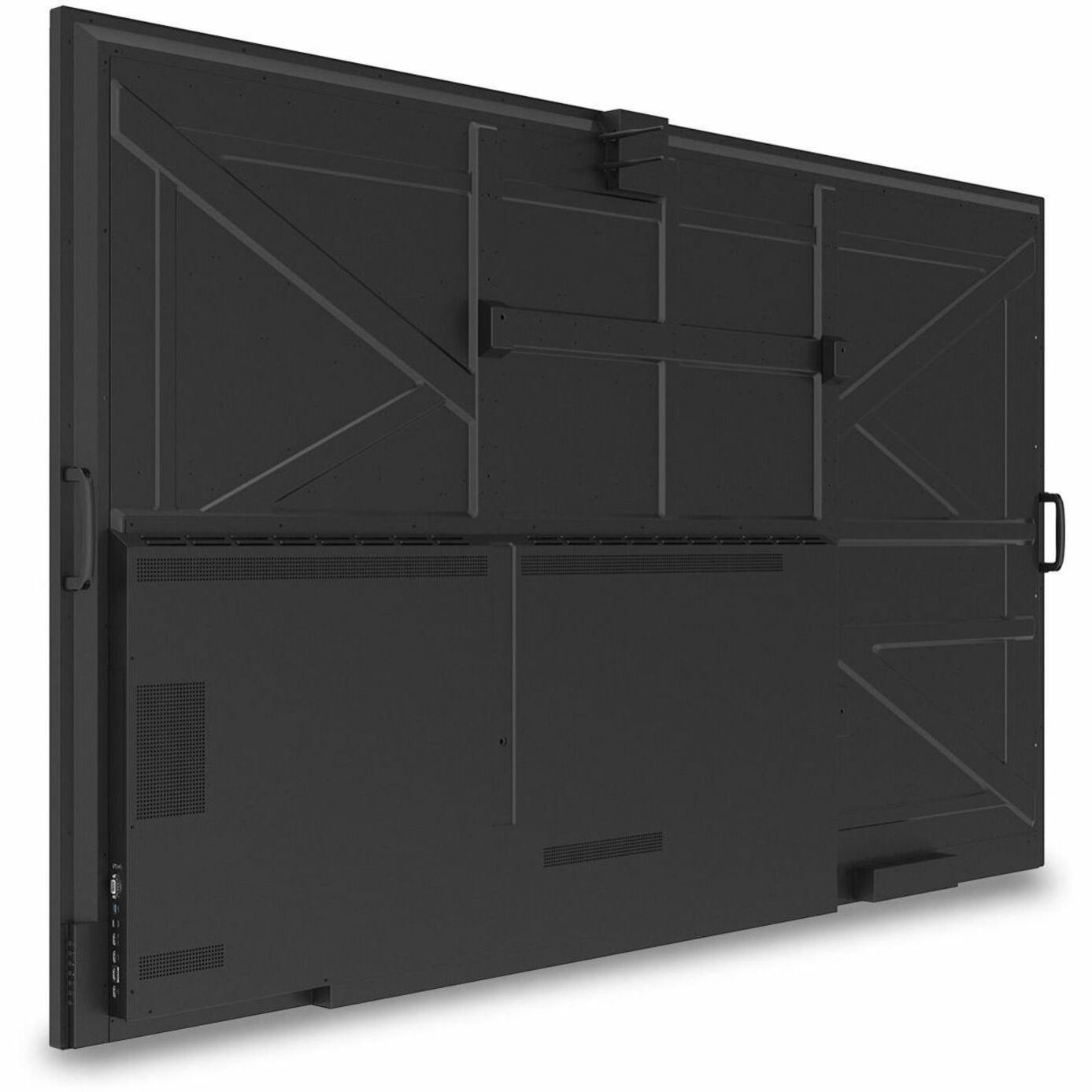 Angled rear view of ViewSonic CDE9830-E1 displaying port layout and ventilation system-alternate-image3