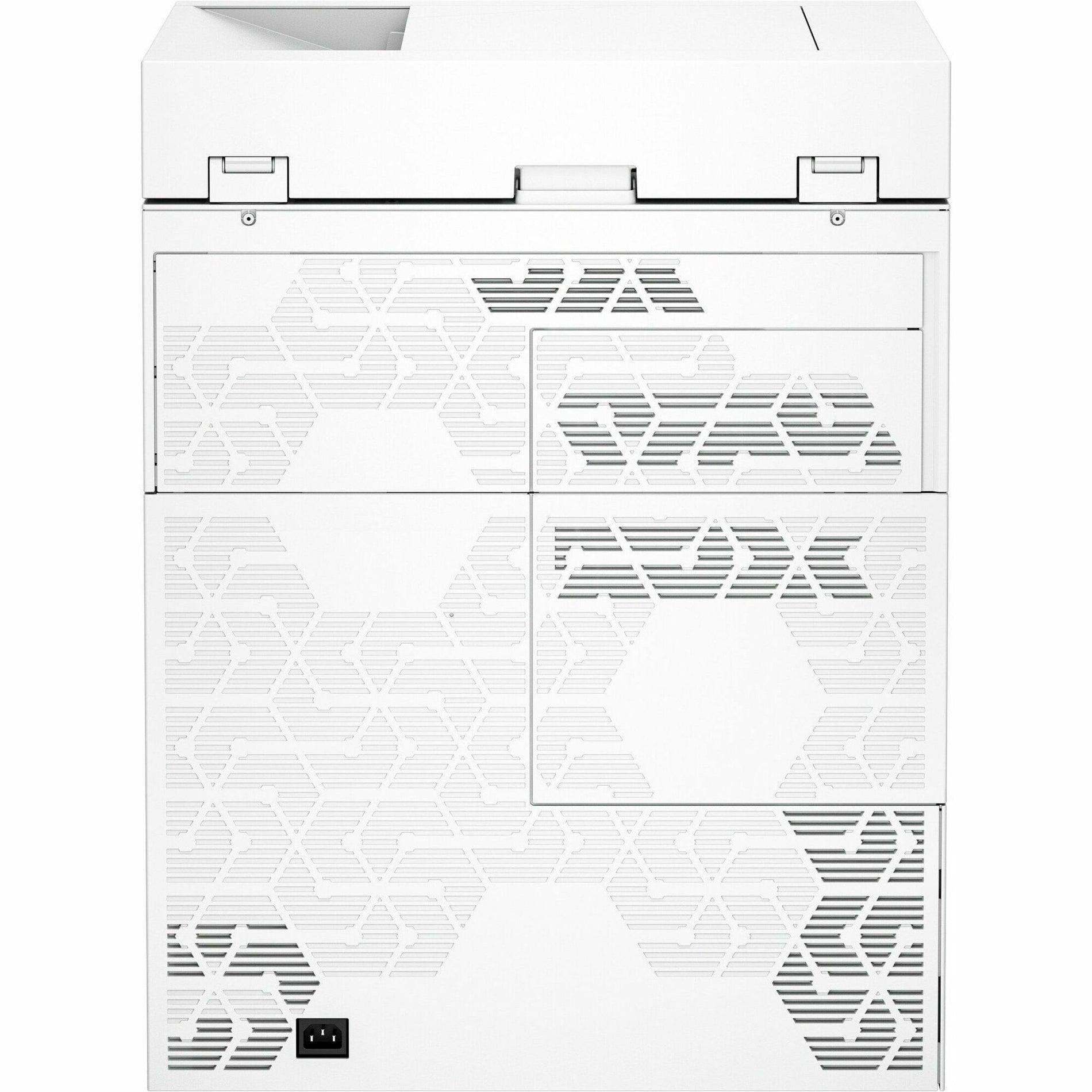 Detailed view of HP printer's ventilation system with geometric pattern design-alternate-image3