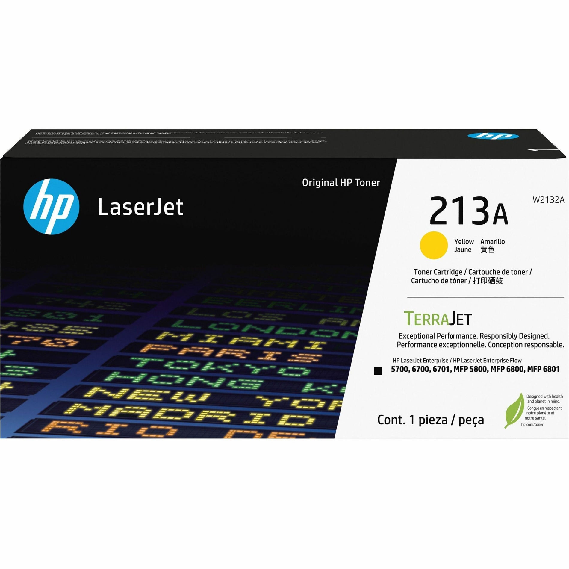 HP 213A Original Laser tonerpatrone - Gelb Packung (W2132A)