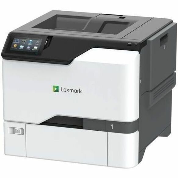 Three-quarter view of Lexmark CS737dze showing interface and paper handling features-alternate-image4