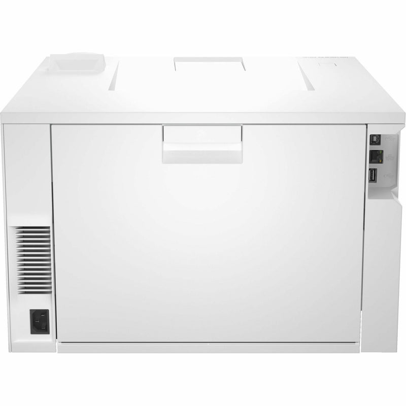 Rear view of HP Color LaserJet Pro 4201dn showing connectivity ports and power inlet