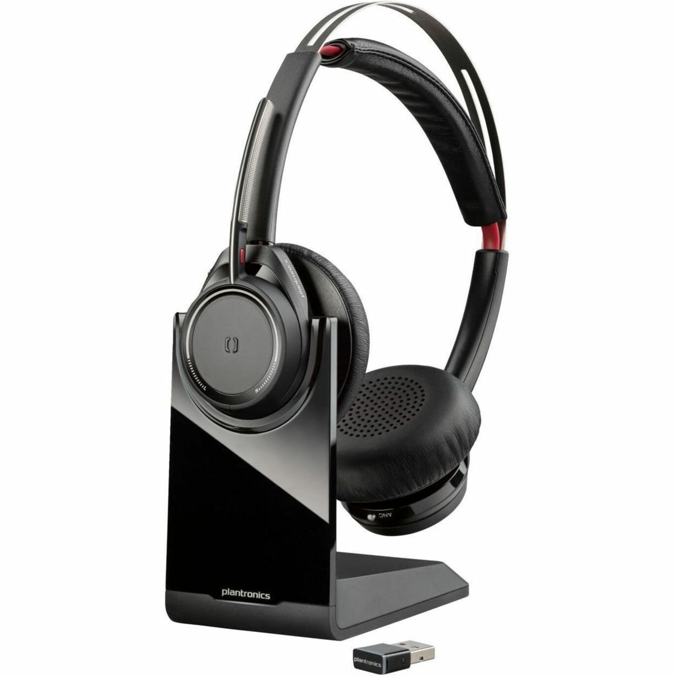 Poly 7F0J0AA Voyager Focus B825-M Headset, Wireless Bluetooth with Noise Canceling, 12 Hour Battery Talk Time