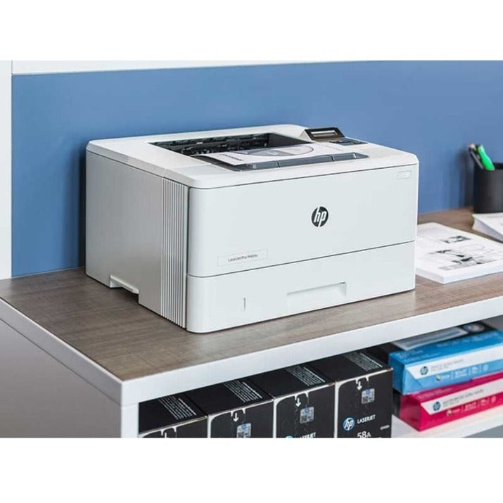 HP LaserJet Pro M404n Desktop Monochrome Laser Printer, 40ppm, 4800x600 DPI, Gigabit Ethernet, 256MB Memory, Manual Duplex, 350-Sheet Capacity - W1A52A#BGJ (1 Year Warranty)