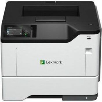 Front view of Lexmark MS631dw printer showing streamlined design and interface panel-alternate-image2