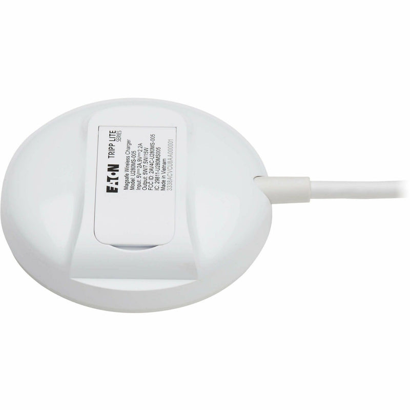 Close-up of MagSafe charger label with technical specifications