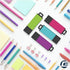 Multiple Centon DataStick Pro2 USB drives in various colors arranged with office supplies and stationery items-alternate-image2