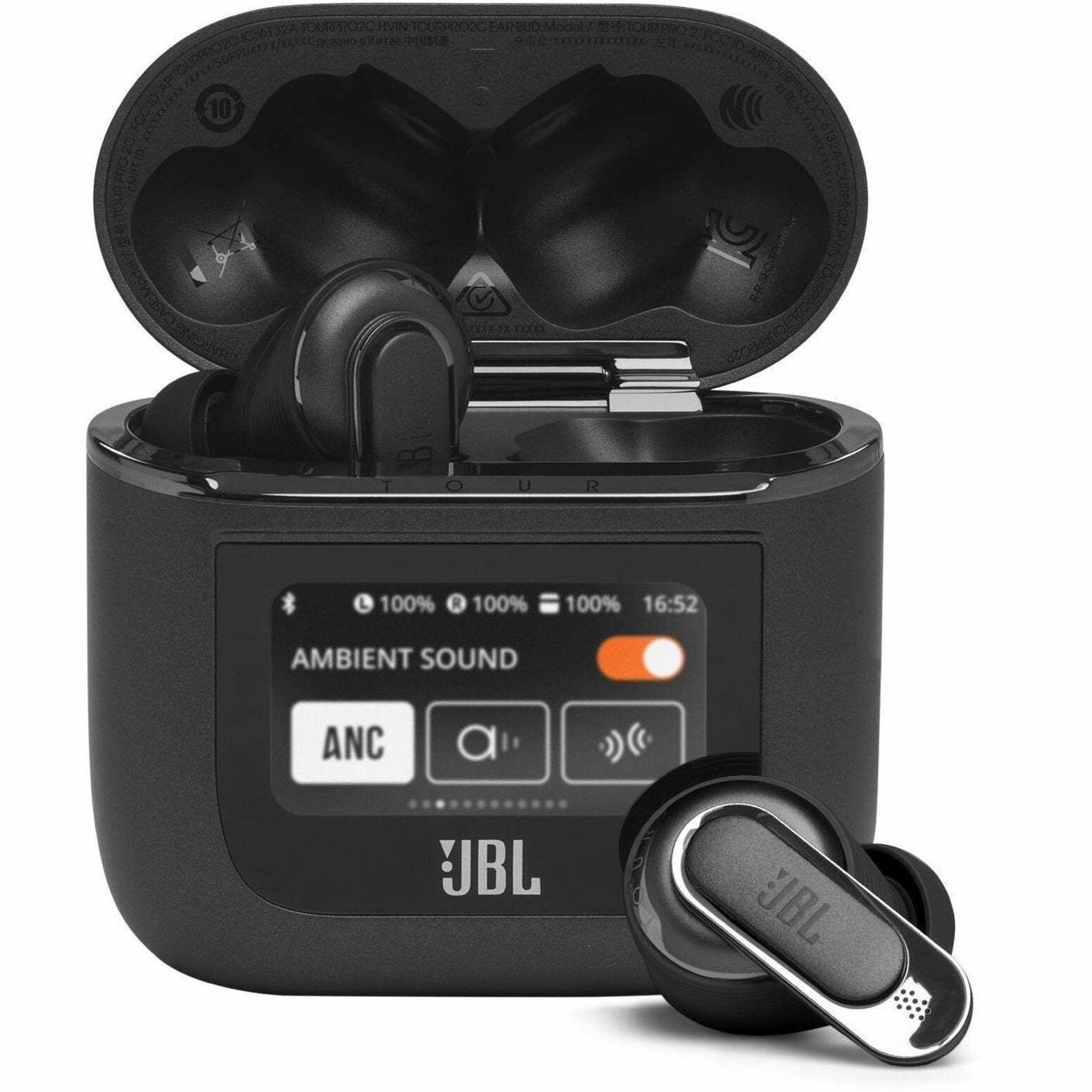 JBL Tour Pro 2 True Wireless Noise Cancelling Earbuds (JBLTOURPRO2BLKAM)