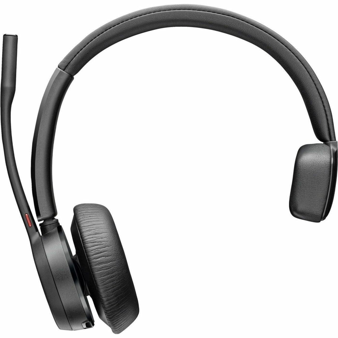 Profile view of Poly Voyager 4300 UC headset highlighting comfort features and design-alternate-image2