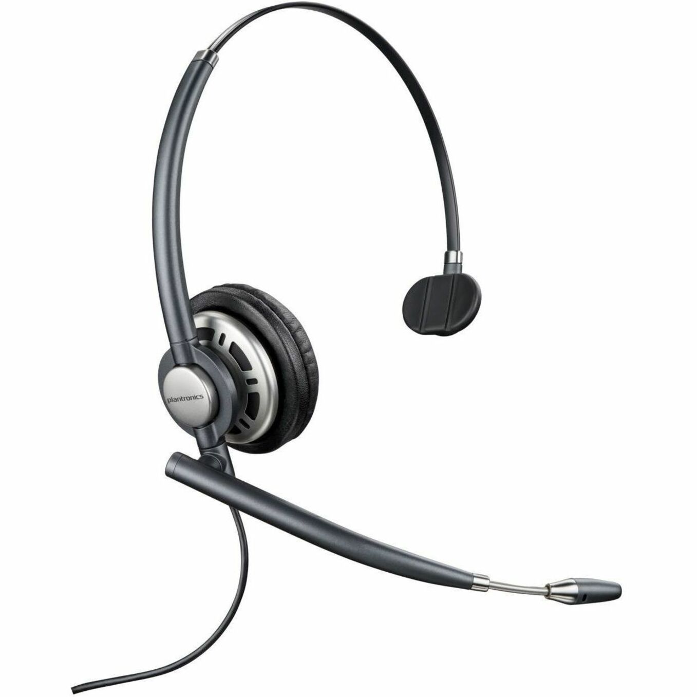 Poly EncorePro HW710 headset showing adjustable headband and extended boom microphone, angled view-alternate-image2