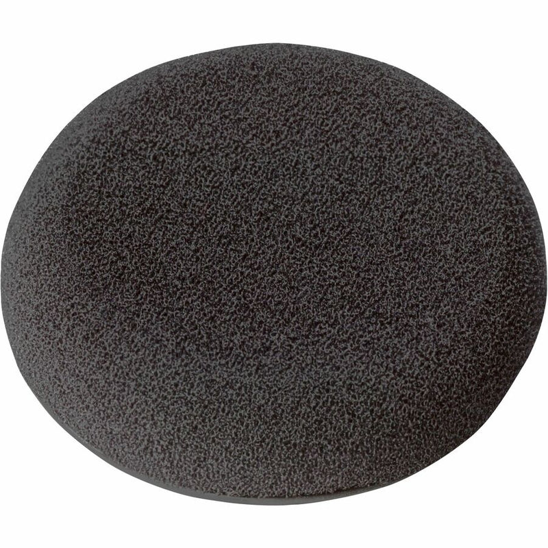 Close-up view of Poly 85R18AA black foam ear cushion showing detailed texture and circular shape