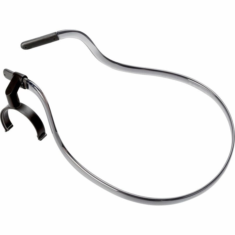 Poly 85R16AA silver metallic neck strap with black attachment clips displayed against white background