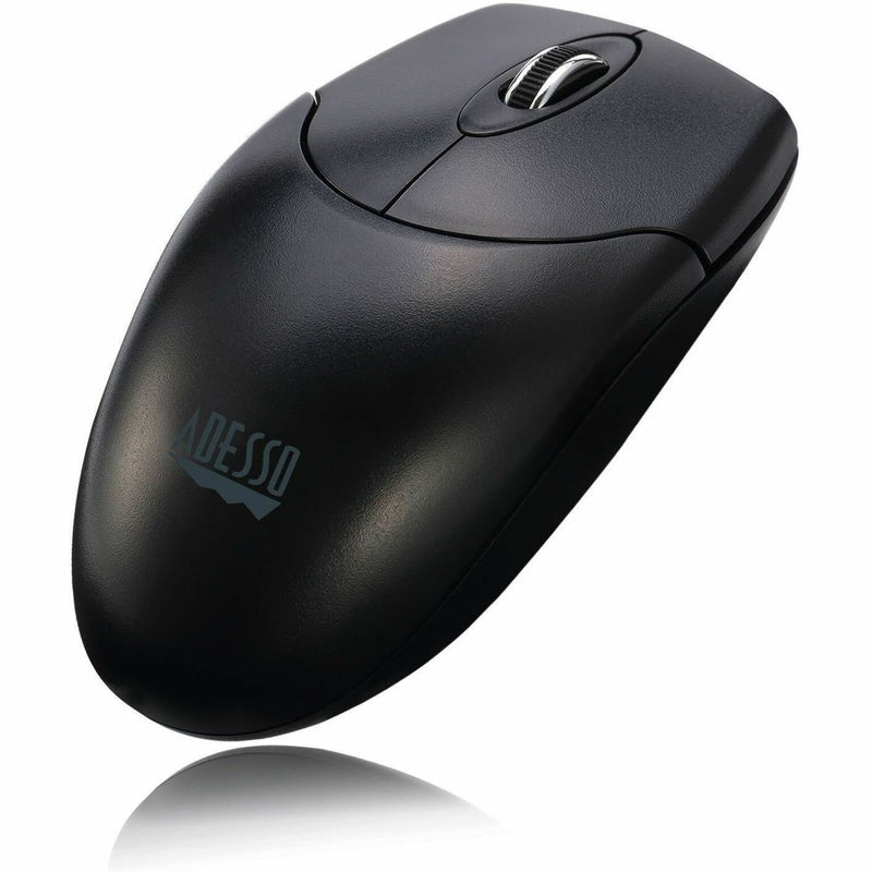 Side view of Adesso wireless mouse showing ergonomic contours