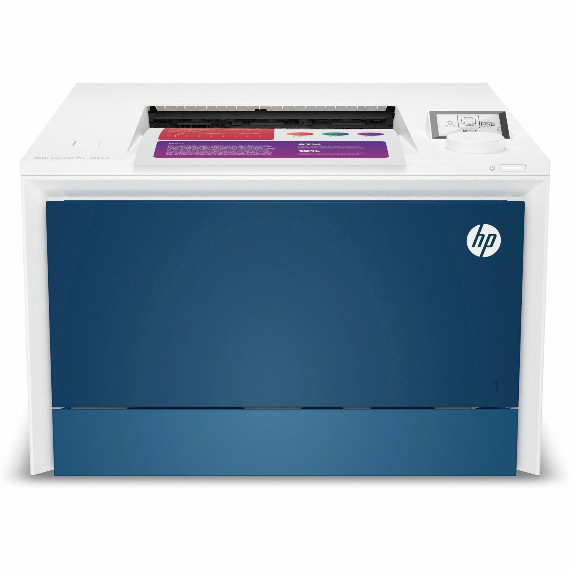 HP LaserJet Pro 4201dn Color Laser Printer, 40ppm, Automatic Duplex, 512MB Memory, Gigabit Ethernet, Mobile Printing, 300-Sheet Capacity - 4RA85F (1 Year Warranty)