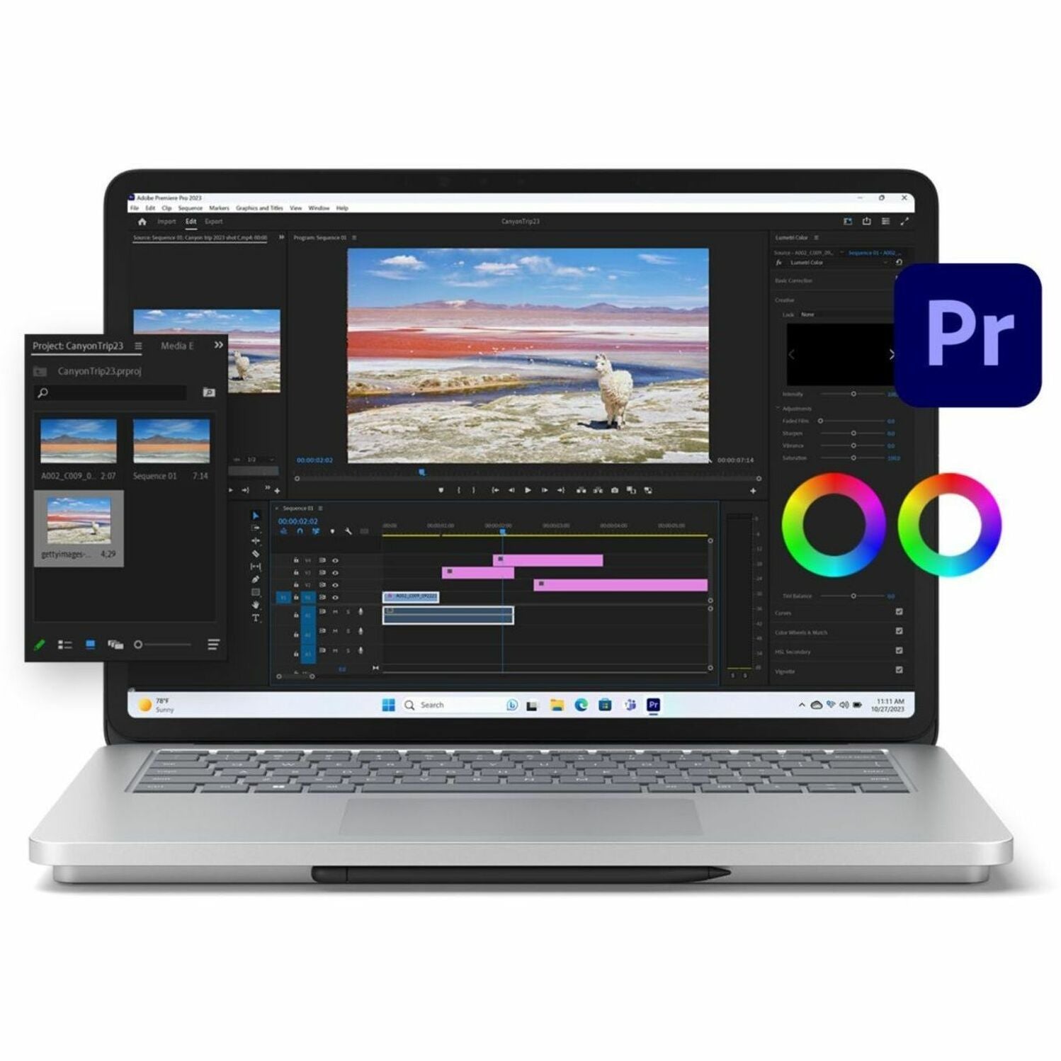 Surface Laptop Studio 2 running video editing software-alternate-image9