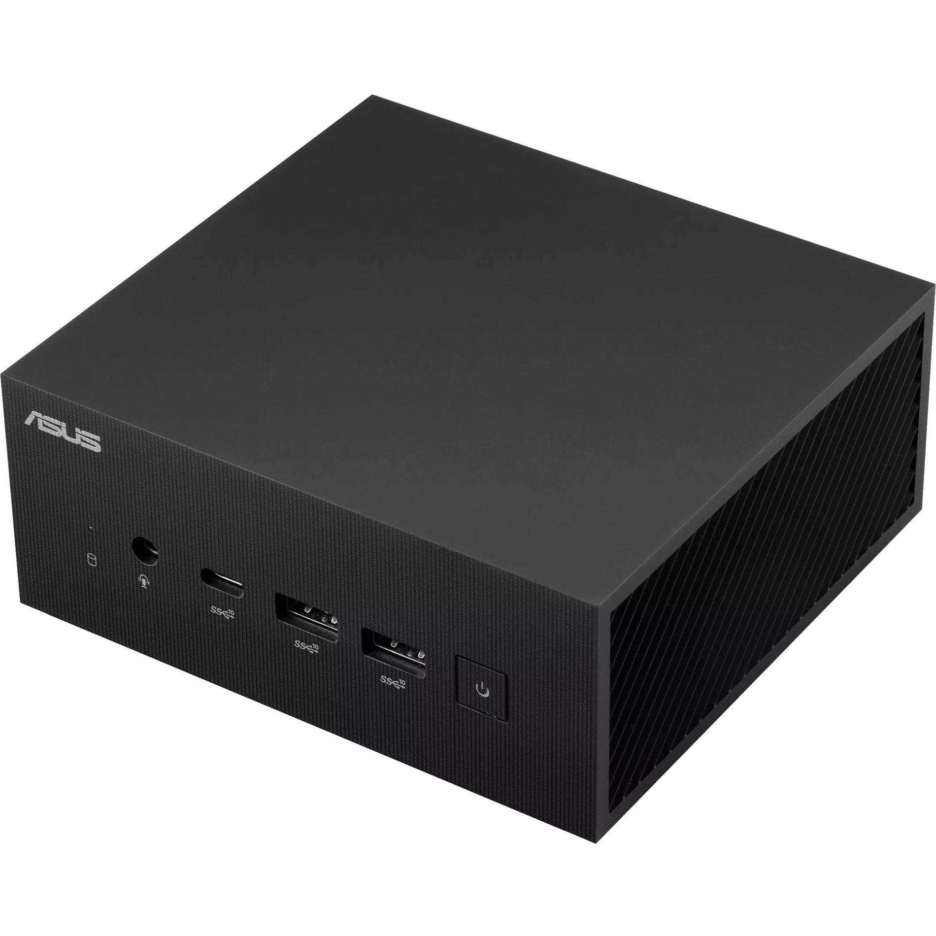 Three-quarter view of ASUS ExpertCenter PN64 showing ports and ventilation-alternate-image4