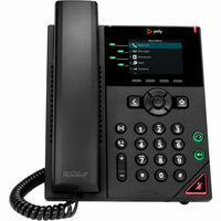 Front view of Poly VVX 250 IP phone showing color display menu interface and full keypad-alternate-image1