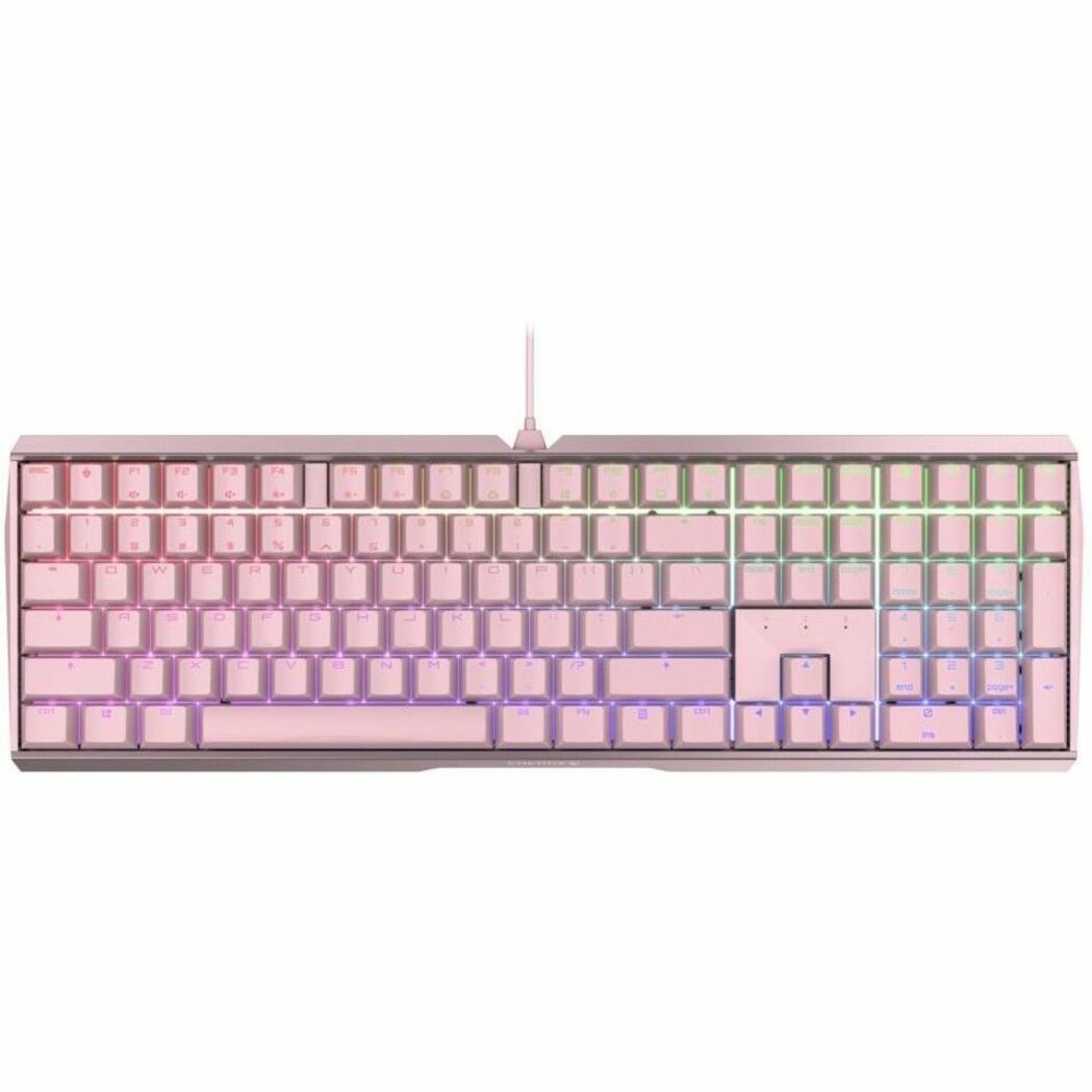 CHERRY MX 3.0S Trådbord RGB-tangentbord MX SVART SWITCH för kontor och spel rosa (G80-3874HUAUS-9)