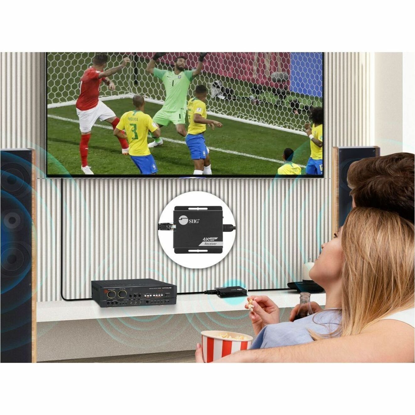 SIIG CE-H27L11-S1 Extensor HDMI 4K120Hz con IR - Hasta 132 pies (40M) - Casi cero latencia Juegos