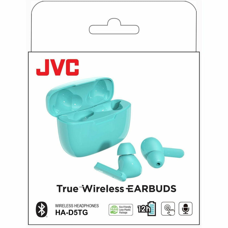 JVC Gumy Mini retail packaging showing product features and eco-friendly certification