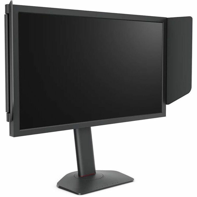 Front-angled view of BenQ Zowie XL2546X highlighting display clarity and side shield design