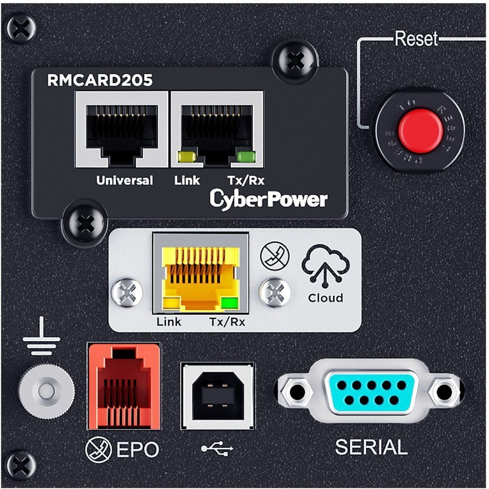 Detailed view of RMCARD205 network management interface-alternate-image12