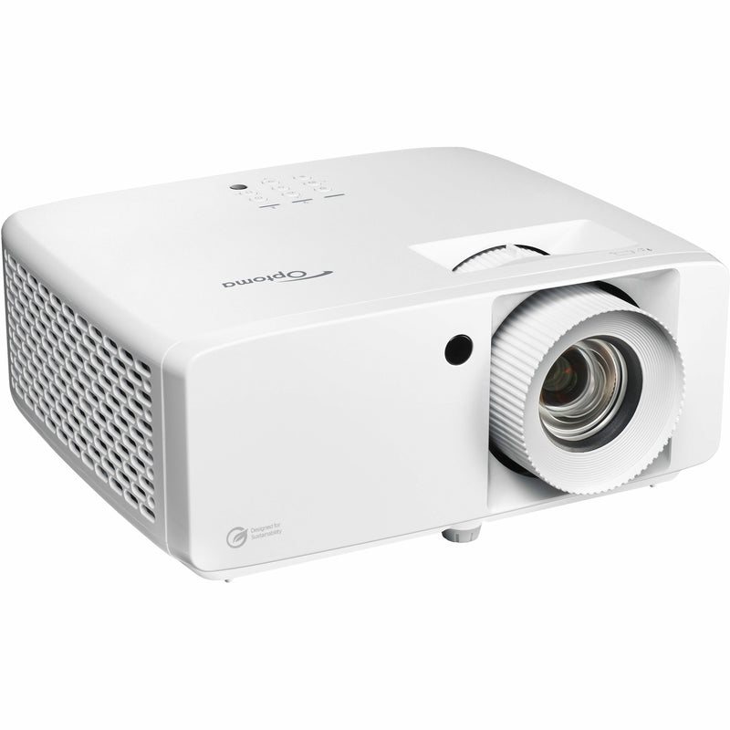 Angular view of Optoma UHZ66 projector showing ventilation system