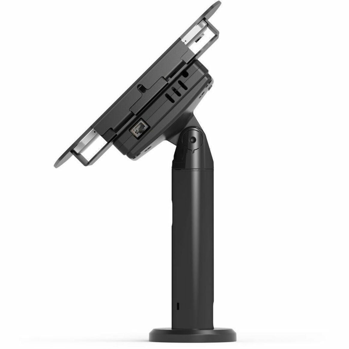 Side view of tablet stand demonstrating tilt adjustment range-alternate-image3