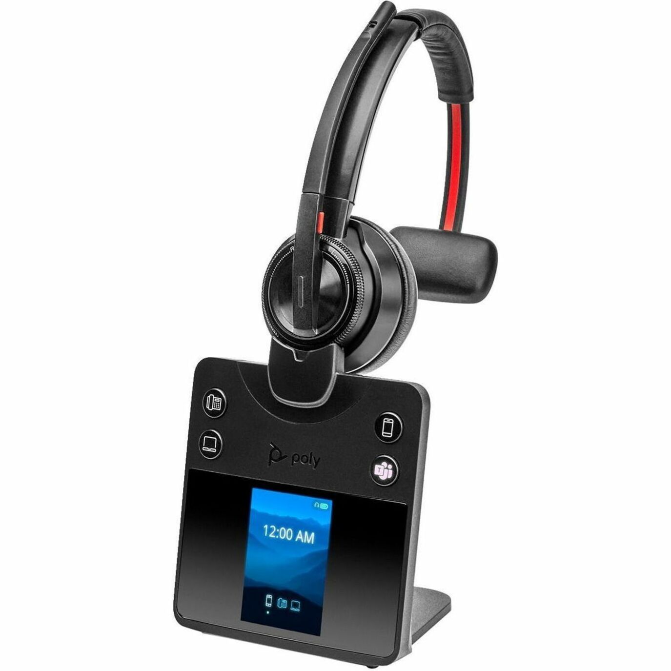 HP Savi 8410 Office Monaural Wireless Headset, Microsoft Teams & Zoom Certified, DECT Security, 590ft Range, Noise-Cancelling, 3-Way Connectivity, 13Hr Battery, Black - 8L7E9AA (2 Year Warranty)