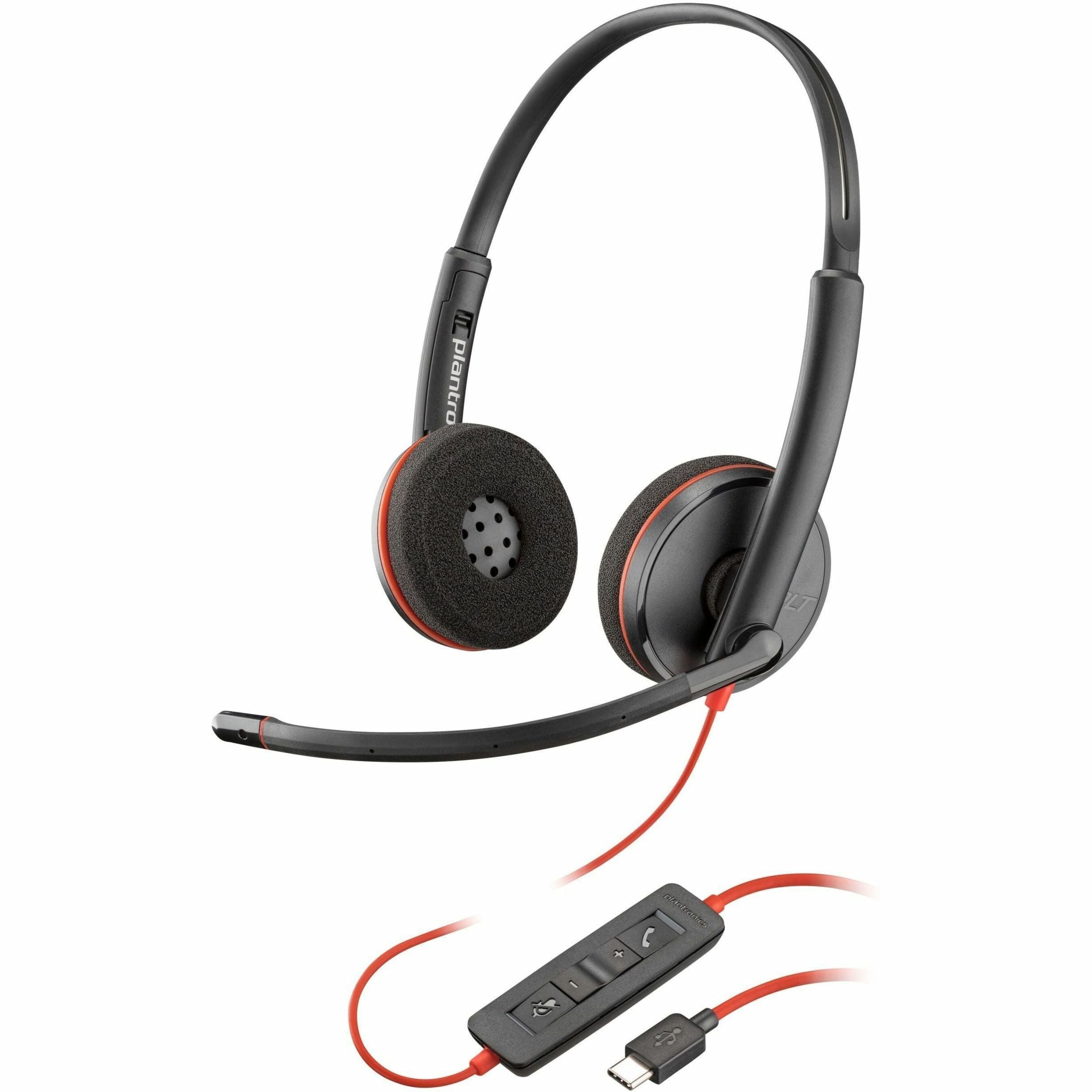 Poly Blackwire 3220 Stereo Headset +USB-C/A Adapter TAA (8M3U6AA)