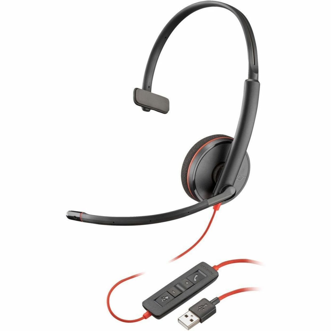 Poly Blackwire 3210 Monaural USB-A Headset TAA (Bulk) (8M3X3A6)