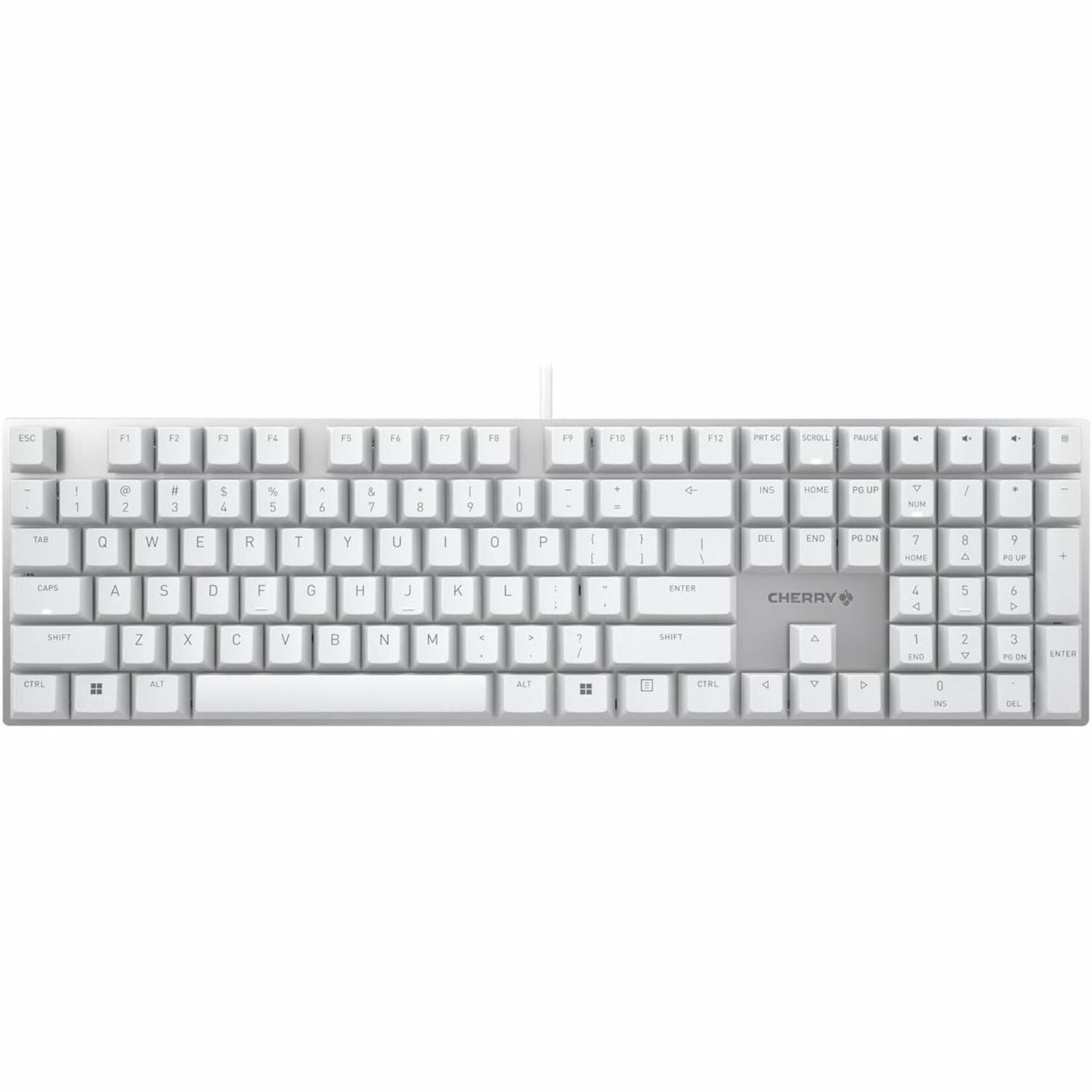 CHERRY KC 200 MX-Wired Keyboard - MX2A SILENT RED - Silver/White Housing (G80-3950LHBUS-1)