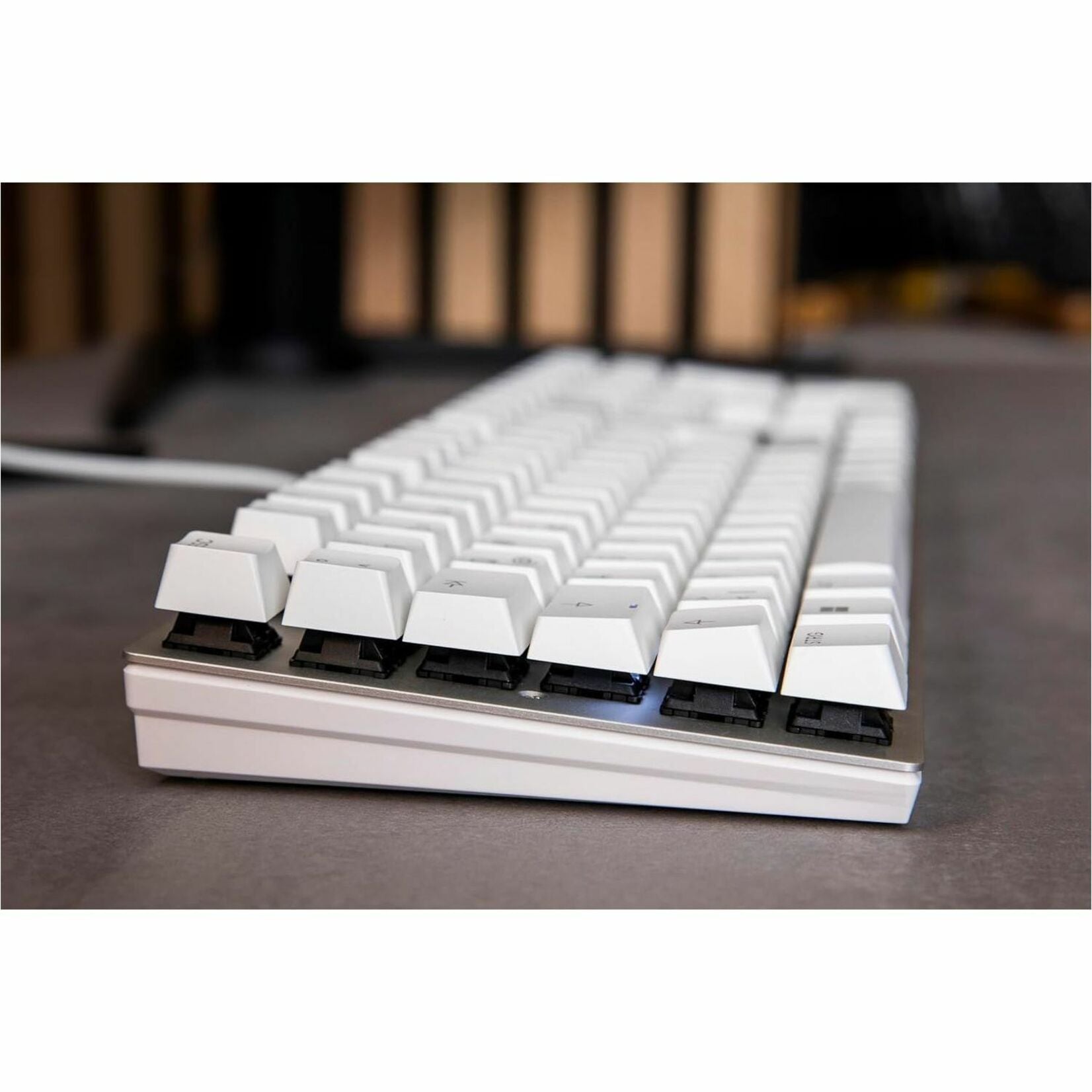 CHERRY KC 200 MX-Wired Keyboard - MX2A SILENT RED - Silver/White Housing (G80-3950LHBUS-1)