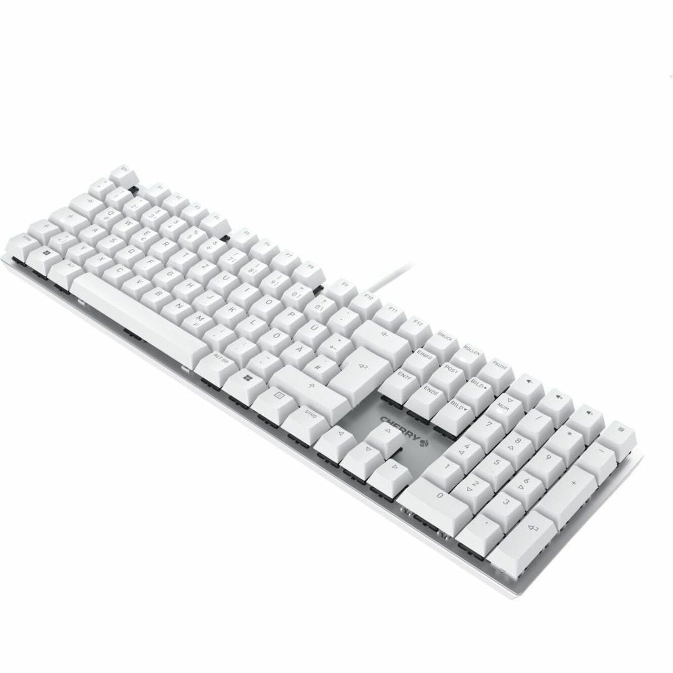 Top view of white KC 200 MX keyboard showing full key layout-alternate-image2