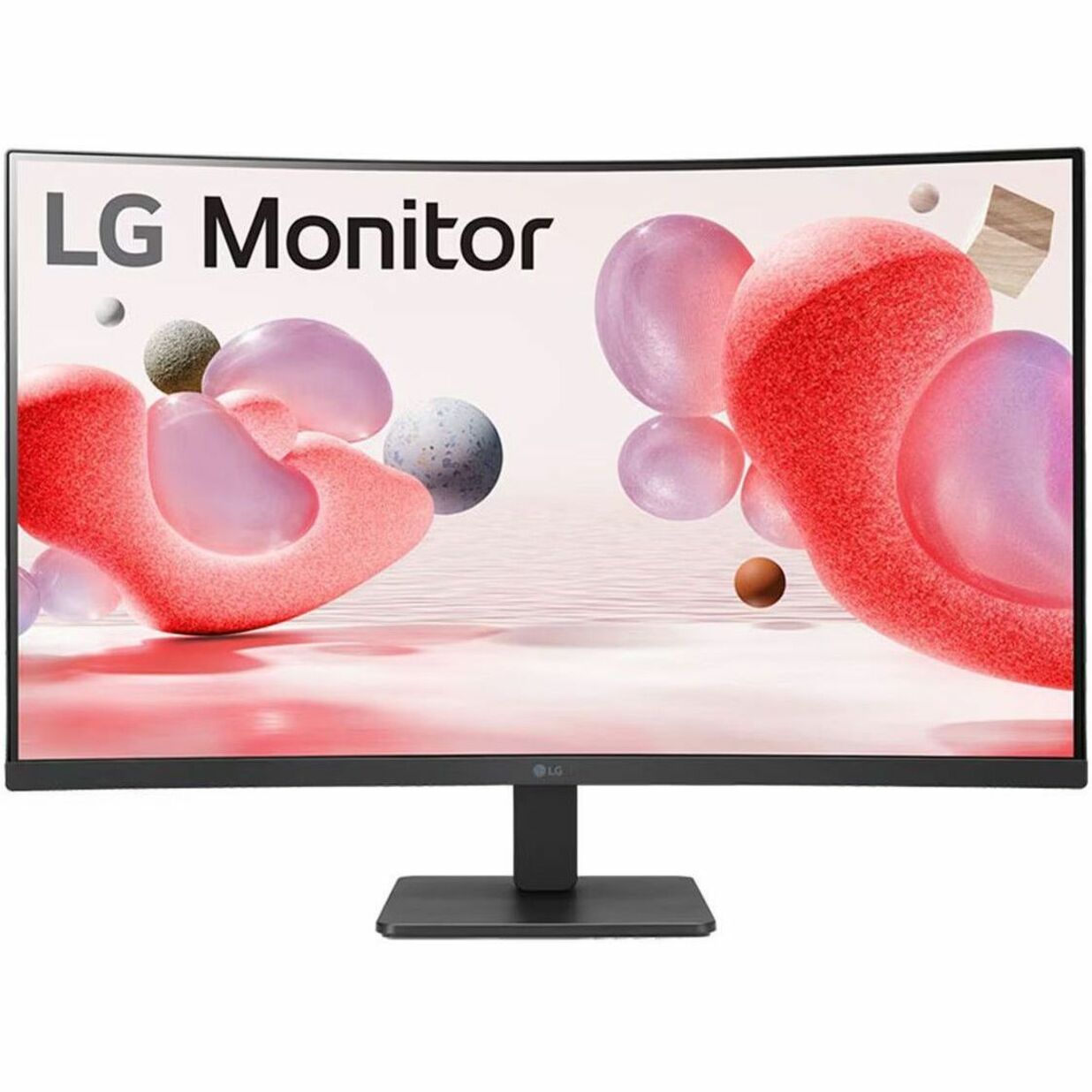 Front angle view of LG monitor showing borderless design and stand-alternate-image2