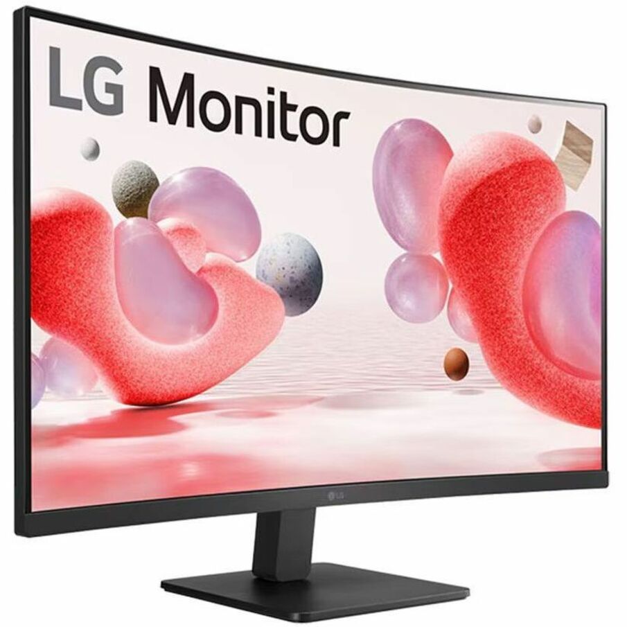 Three-quarter view of LG curved monitor highlighting display quality-alternate-image3