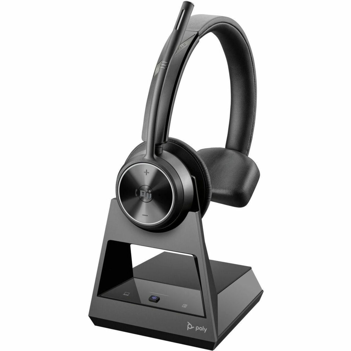 Poly Savi 7310 Office Wireless DECT Headset, Microsoft Teams Certified, Monaural Over-Head, Noise-Cancelling Mic, 590ft Range, 13Hr Talk Time, Remote Management, Black - 783N2AA (1 Year Warranty)