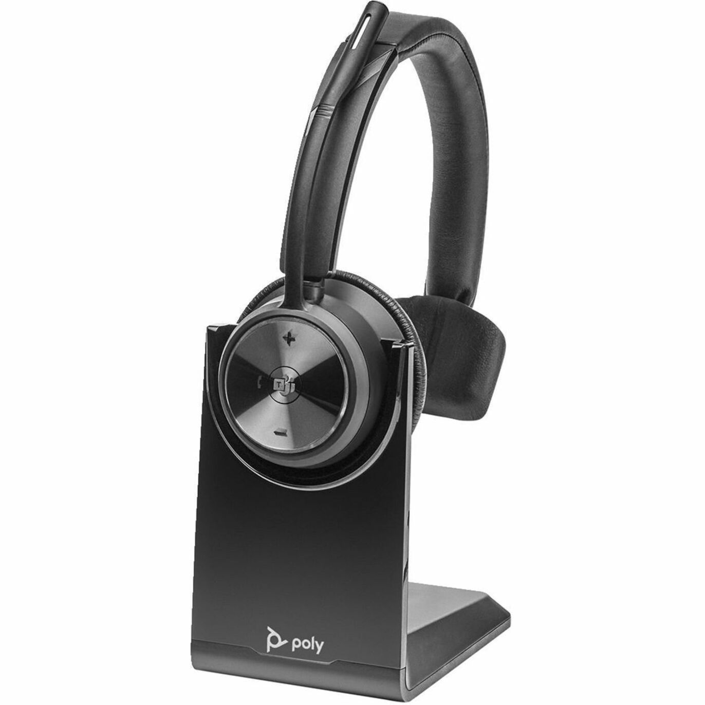 Detailed view of HP Poly headset highlighting the ergonomic design and comfort features-alternate-image3