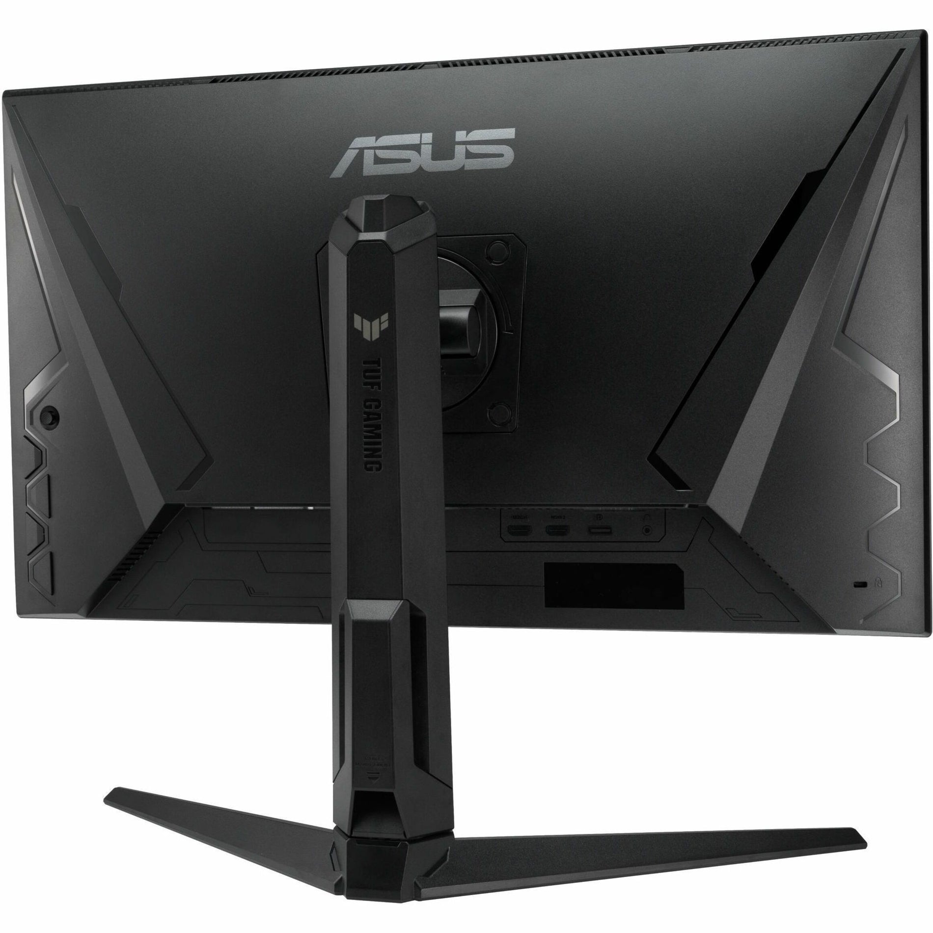 Close-up rear view of ASUS TUF Gaming VG279QL3A displaying cable management and cooling design-alternate-image6