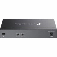 Rear view of TP-Link Omada DS106GPP switch showing power input and management controls-alternate-image2