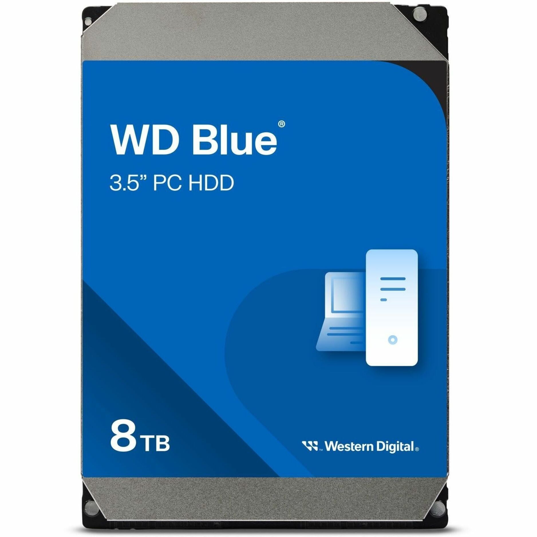 WD Blue WD80EAAZ 8 TB Hard Drive - 3.5" Internal - SATA (SATA/600) - Conventional Magnetic Recording (CMR) Method