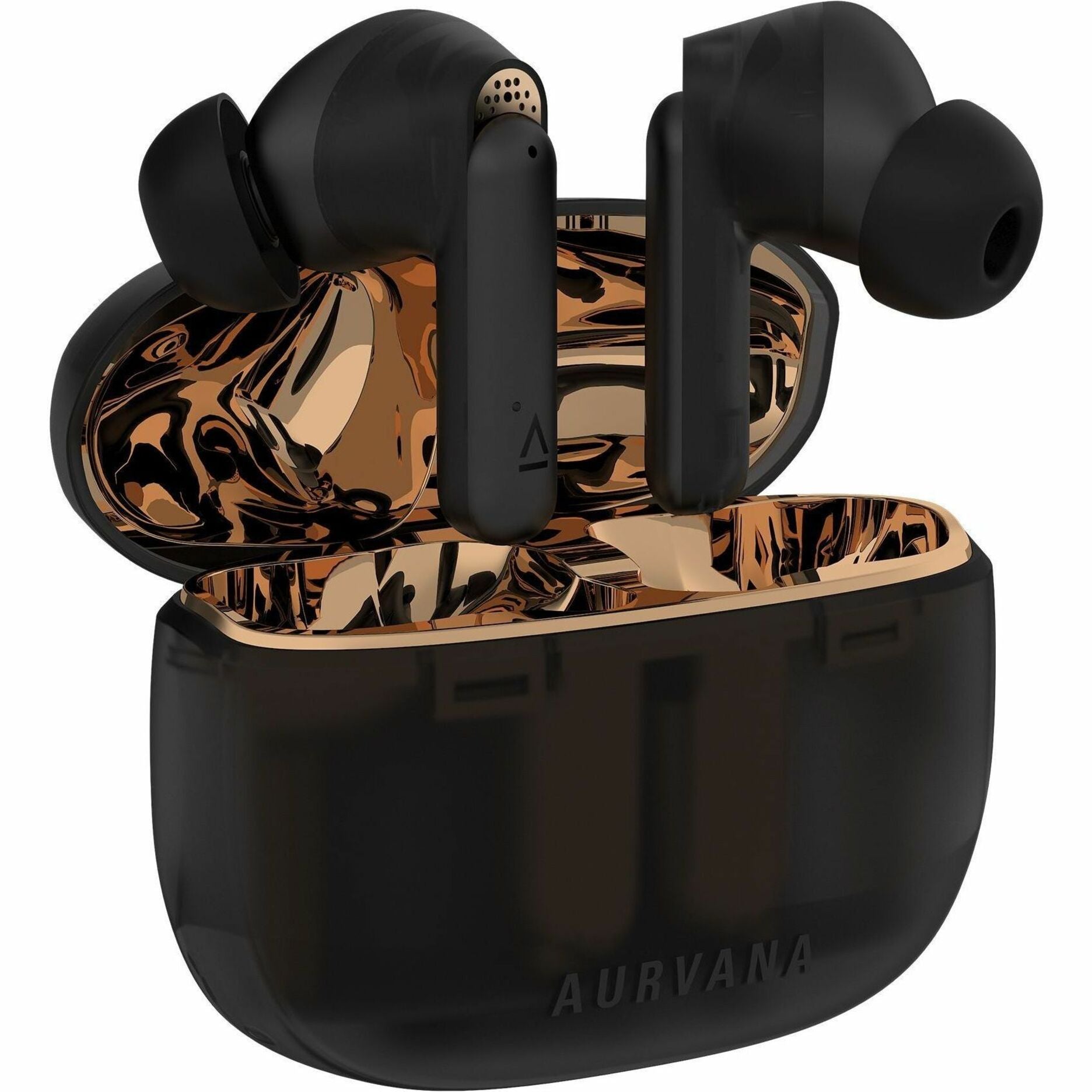 Creative Aurvana Ace 2 wireless earbuds with open charging case - angled view-alternate-image2