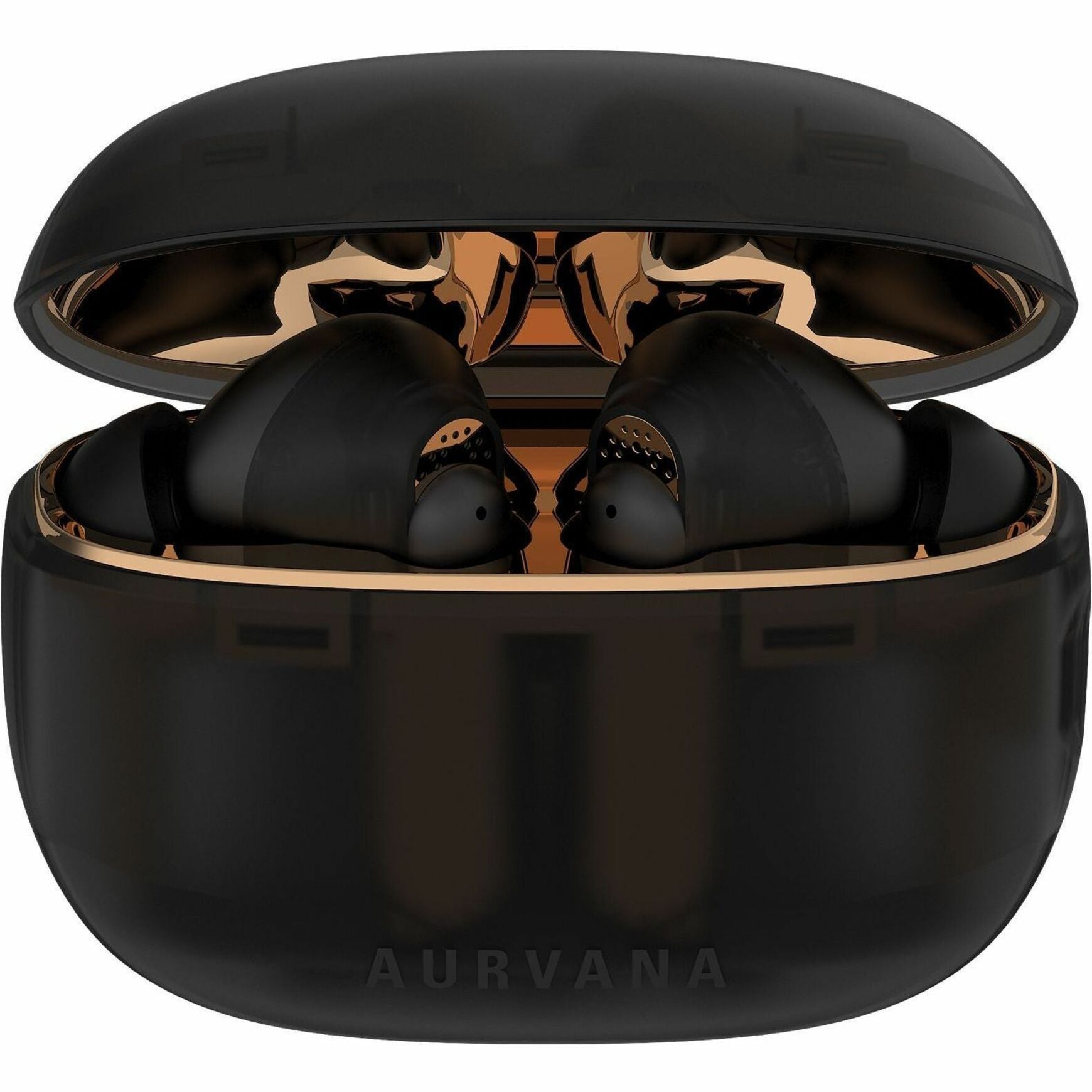 Top view of Creative Aurvana Ace 2 earbuds in charging case-alternate-image4