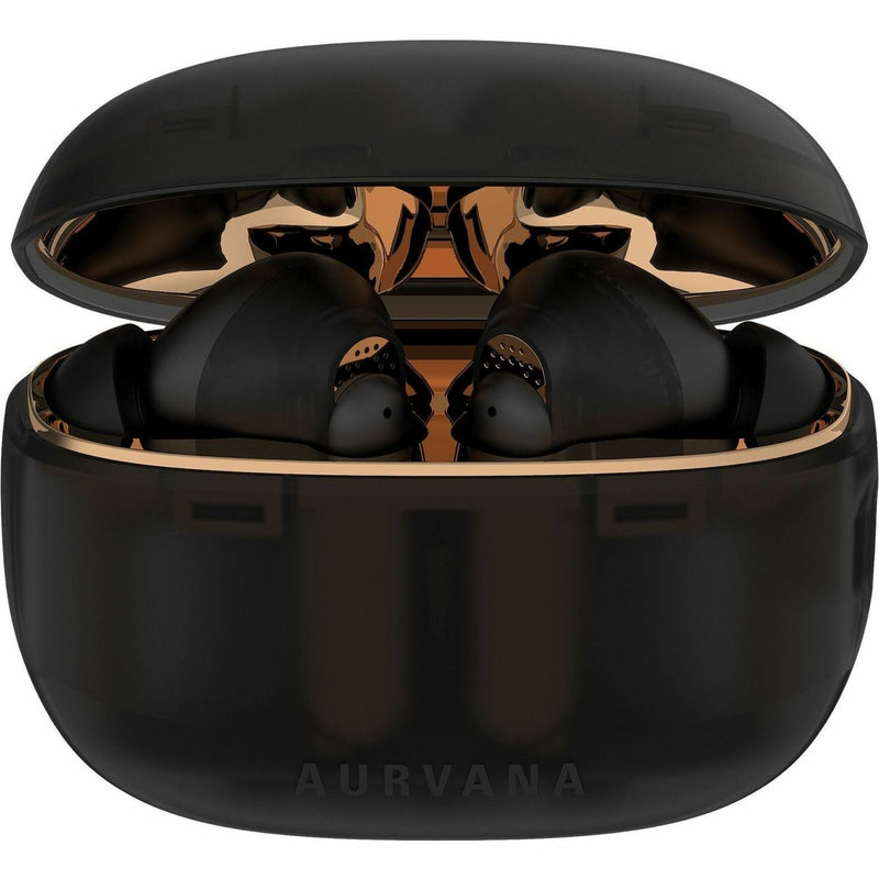 Top view of Creative Aurvana Ace 2 earbuds in charging case