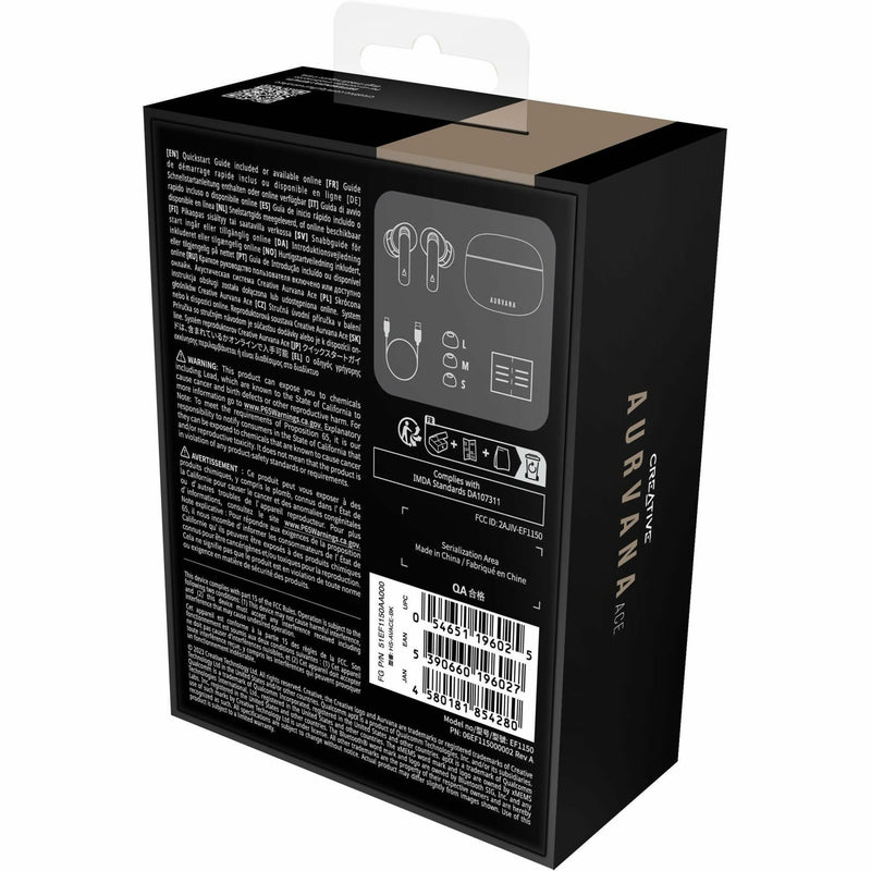 Creative Aurvana Ace retail packaging back view