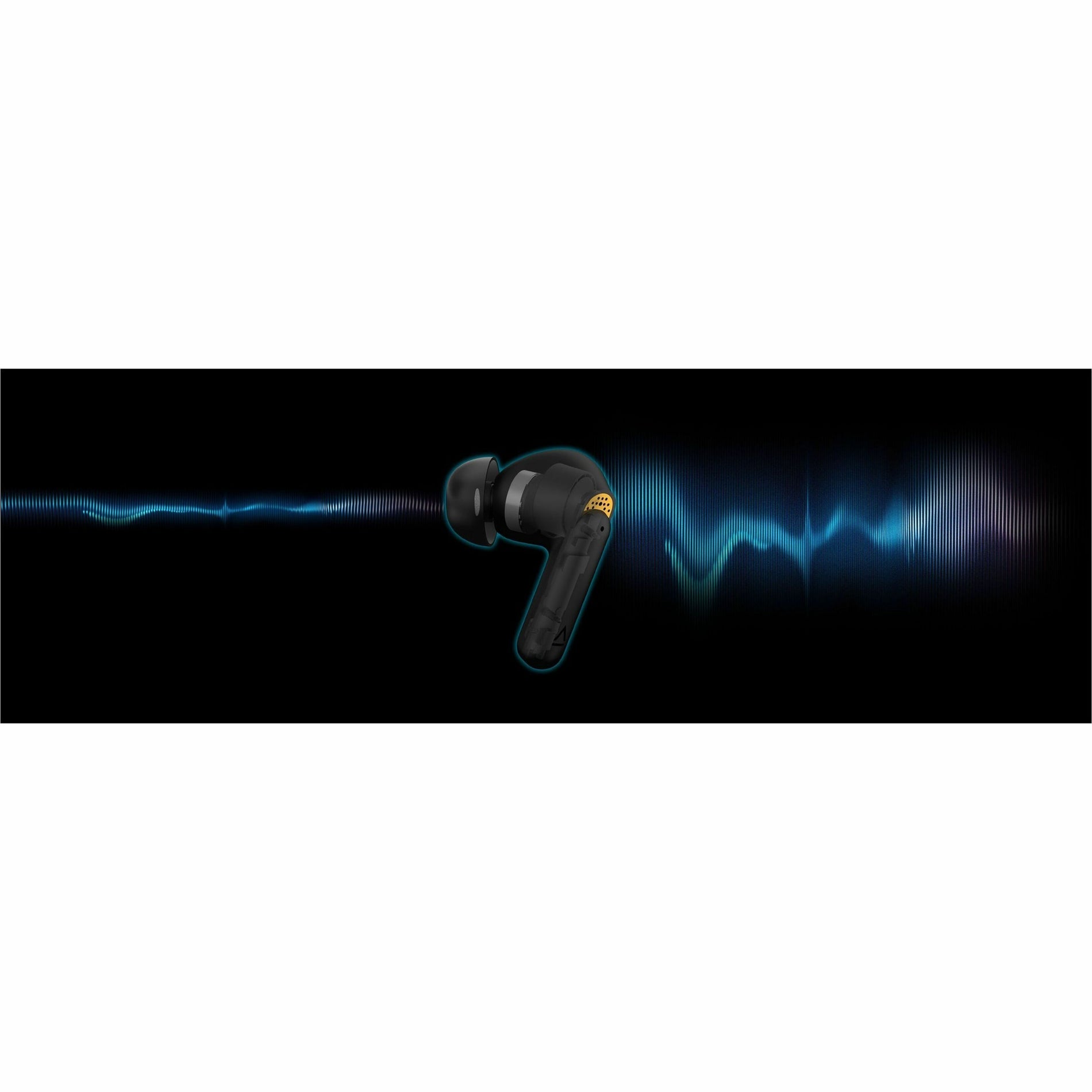 Creative Aurvana Ace earbud with visualized sound waves-alternate-image6