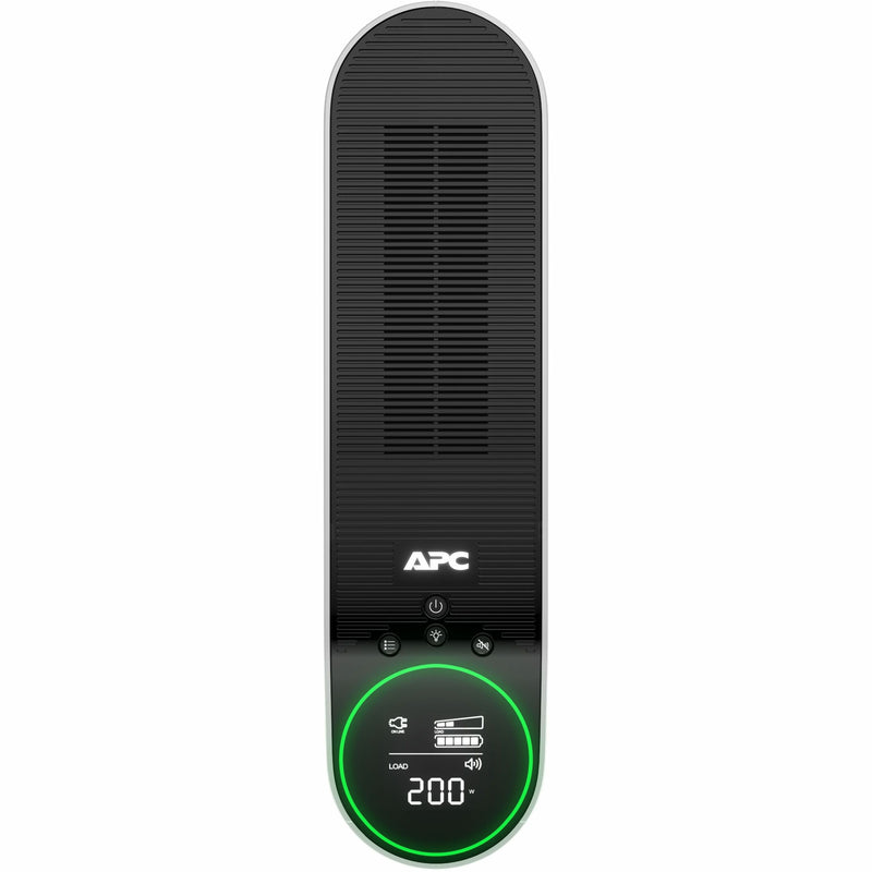 Top view of APC Back-UPS Pro 1500VA showing control panel and LCD display