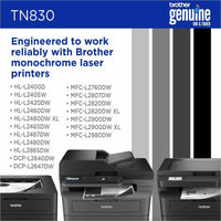 Display of compatible Brother printer models with TN830 toner cartridge-alternate-image8